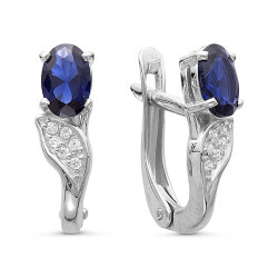 z2-9443 Серьги с фианитами. Серебро 925.