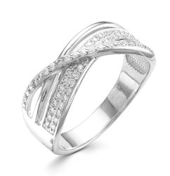 z1-9591 Кольцо с фианитами. Серебро 925.