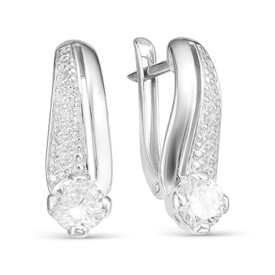 z2-9646 Серьги с фианитами. Серебро 925.
