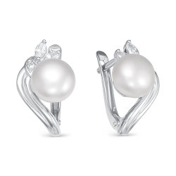 z2-9712 Серьги с жемчугом. Серебро 925.