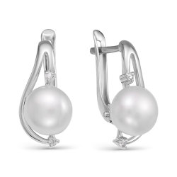 z2-9759 Серьги с жемчугом. Серебро 925.