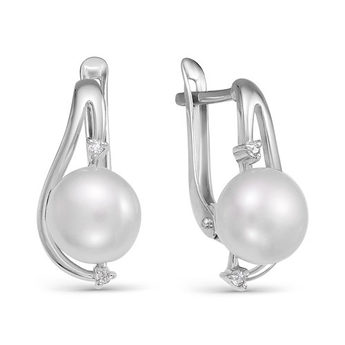 z2-9759 Серьги с жемчугом. Серебро 925. 