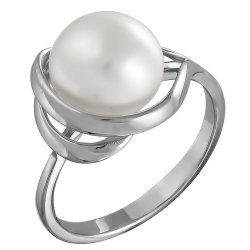 z1-8596 Кольцо с жемчугом. Серебро 925.