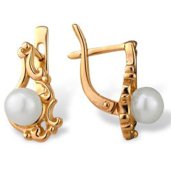 z2-4002 Серьги с жемчугом. Серебро 925.