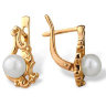 z2-4002 Серьги с жемчугом. Серебро 925. 