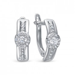 z2-10556 Серьги с фианитами. Серебро 925.