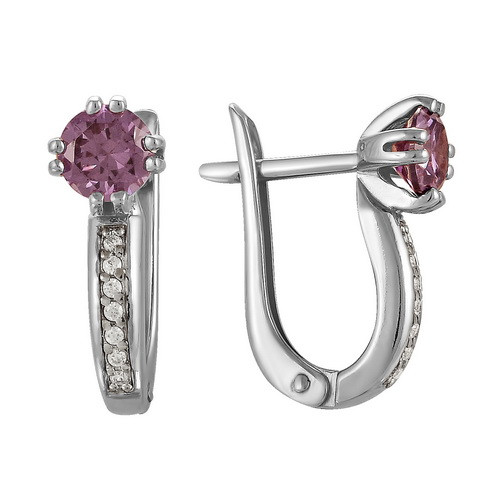 z2-8678 Серьги с фианитами. Серебро 925.