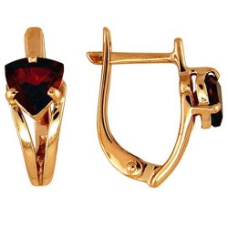 z2-216 Серьги с полудрагоценными вставками. Золото 585.