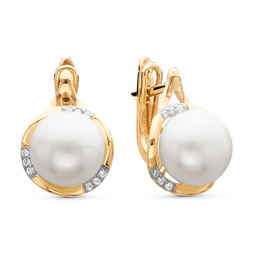 z2-9234 Серьги с жемчугом. Золото 585. 