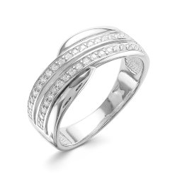 z1-9594 Кольцо с фианитами. Серебро 925.