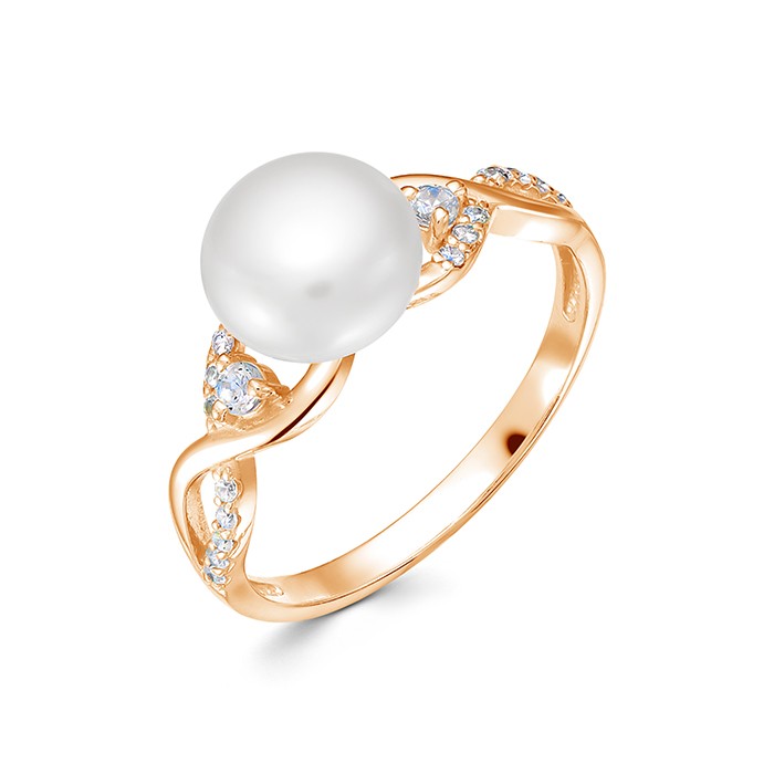 z1-10334 Кольцо с жемчугом. Золото 585. 