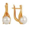 z2-8028 Серьги с жемчугом. Серебро 925. 