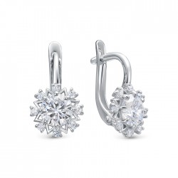 z2-10632 Серьги с фианитами. Серебро 925.