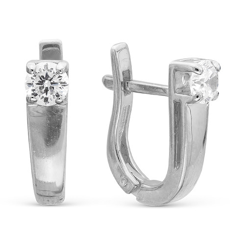 z2-8797 Серьги с фианитами. Серебро 925.  