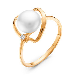 z1-9282 Кольцо с жемчугом. Золото 585.