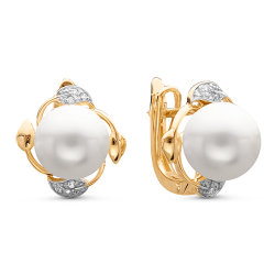 z2-9232 Серьги с жемчугом. Золото 585.