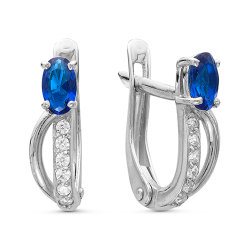 z2-9439 Серьги с фианитами. Серебро 925.