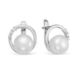 z2-9756 Серьги с жемчугом. Серебро 925.