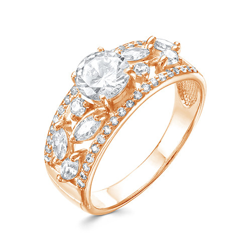 z1-9949 Кольцо с фианитами. Золото 585. 