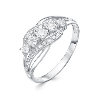 z1-10024 Кольцо с фианитами. Серебро 925.