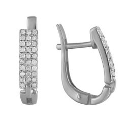 z2-7910 Серьги с фианитами. Серебро 925.