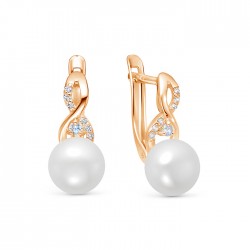 z2-10334 Серьги с жемчугом. Золото 585.