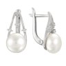 z2-8299 Серьги с жемчугом. Серебро 925. 