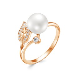 z1-10109 Кольцо с жемчугом. Золото 585.