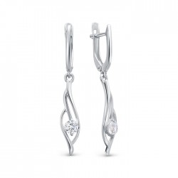 z2-10634 Серьги с фианитами. Серебро 925.