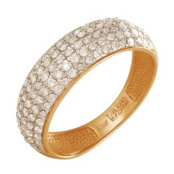 z1-7926 Кольцо с бриллиантовой россыпью. Золото 585.