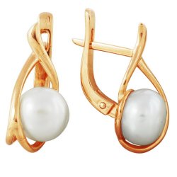 z2-5046 Серьги с жемчугом. Золото 585.