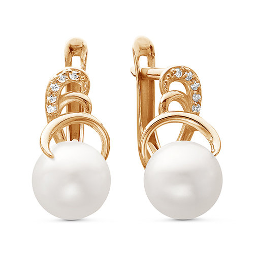 z2-9378 Серьги с жемчугом. Золото 585. 