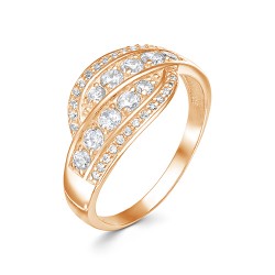 z1-10059 Кольцо с фианитами. Золото 585.