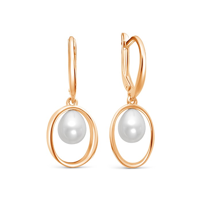 z2-10500 Серьги с жемчугом. Золото 585. 