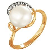z1-8192 Кольцо с жемчугом. Золото 585. 