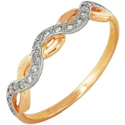 z1-430 Кольцо с фианитами. Золото 585.