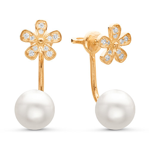 z2-9311 Серьги с жемчугом. Золото 585. 