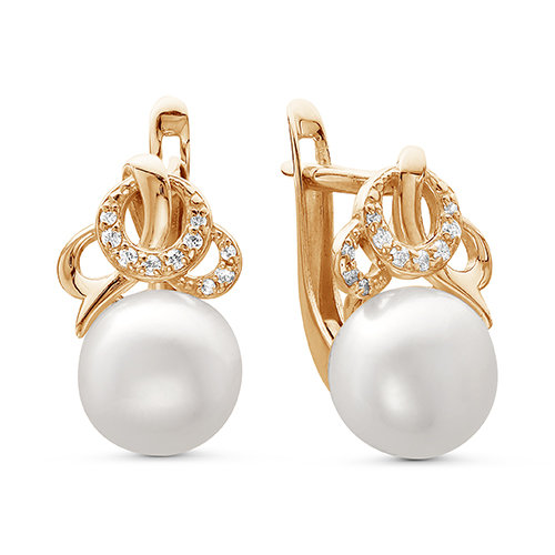 z2-9379 Серьги с жемчугом. Золото 585. 