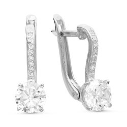 z2-9648 Серьги с фианитами. Серебро 925.