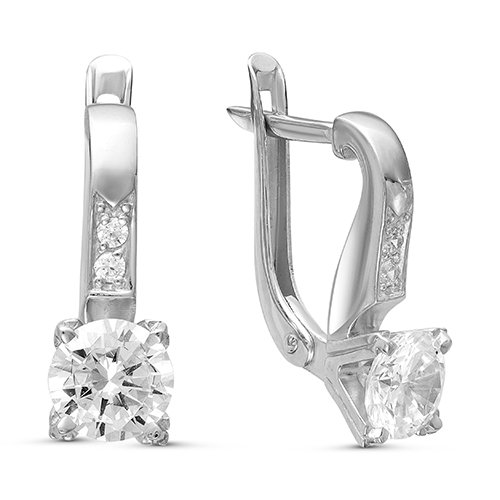 z2-9483 Серьги с фианитами. Серебро 925. 