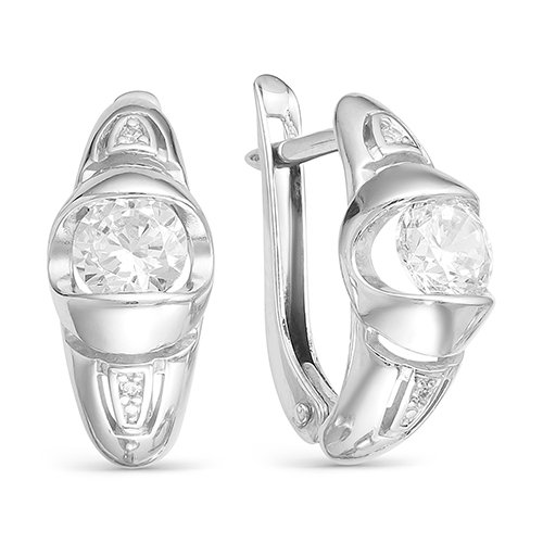 z2-9565 Серьги с фианитами. Серебро 925. 