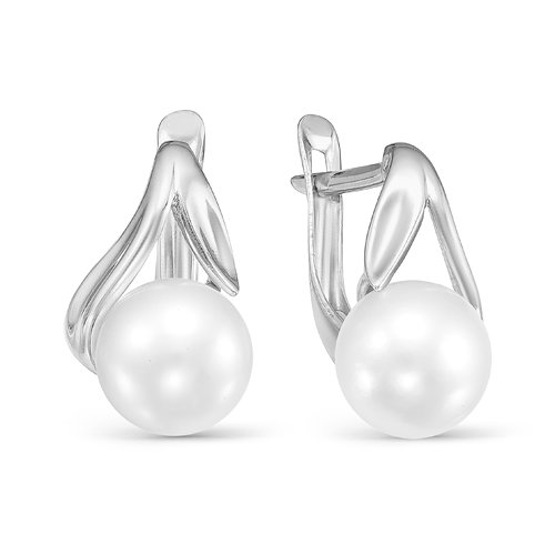 z2-9701 Серьги с жемчугом. Серебро 925. 