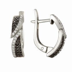 z2-8341 Серьги с фианитами. Серебро 925.