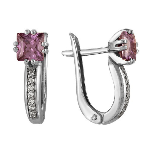 z2-8679 Серьги с фианитами. Серебро 925.