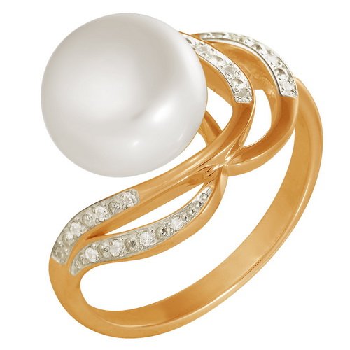 z1-8018 Кольцо с жемчугом. Золото 585. 