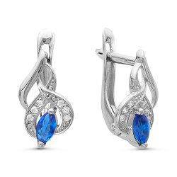 z2-9445 Серьги с фианитами. Серебро 925.
