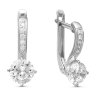 z2-9482 Серьги с фианитами. Серебро 925. 