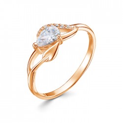 z1-10474 Кольцо с фианитами. Золото 585.