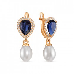 z2-10569 Серьги с жемчугом. Золото 585.