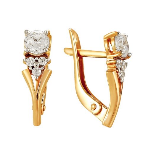 z2-8671 Серьги с фианитами. Серебро 925. 